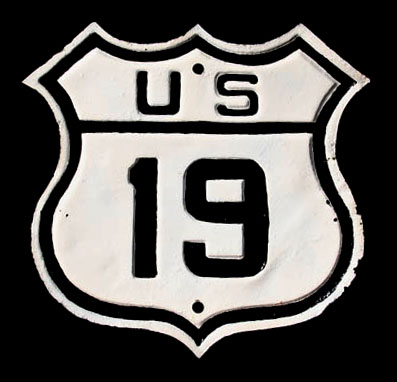 1920s highway marker.