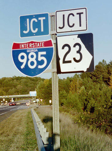 U.S. 129 sb at Interstate 985 north end.