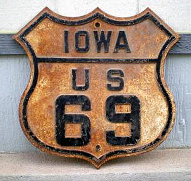 1920s highway marker.