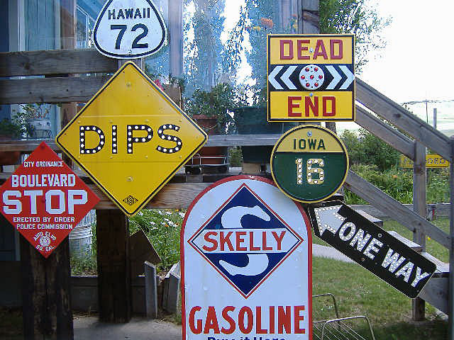 1920s highway marker.