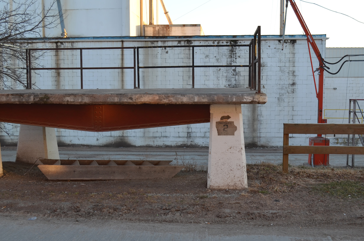 The marker for Primary Route 2 appears on a support of the old Ainsworth Bandstand.