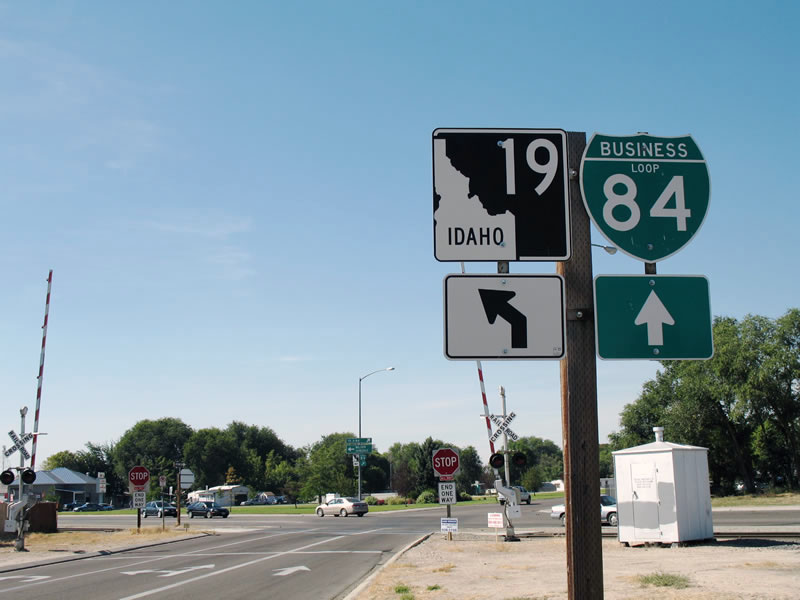 Westbound Business Loop I-84 at Junction Idaho 19 in Caldwell.