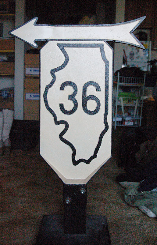 1920s highway marker.