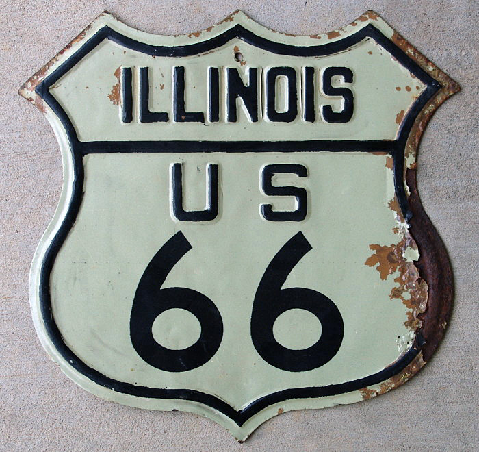 1940s highway marker.