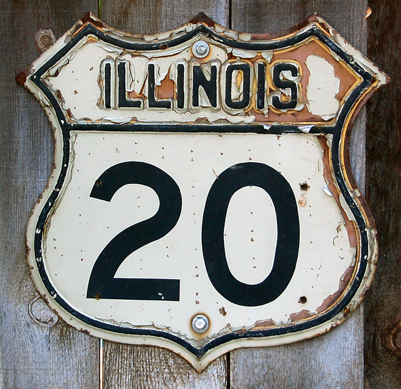 1940s highway marker.