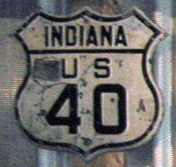 1920s highway marker.
