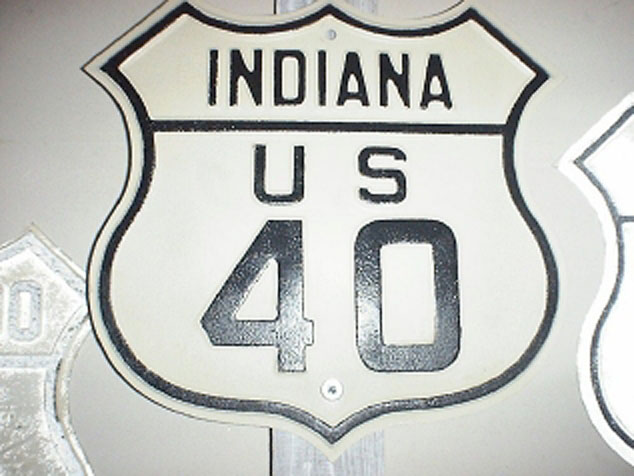 1920s highway marker.