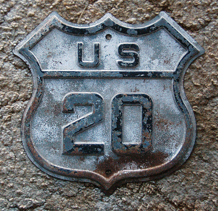 1920s highway marker.