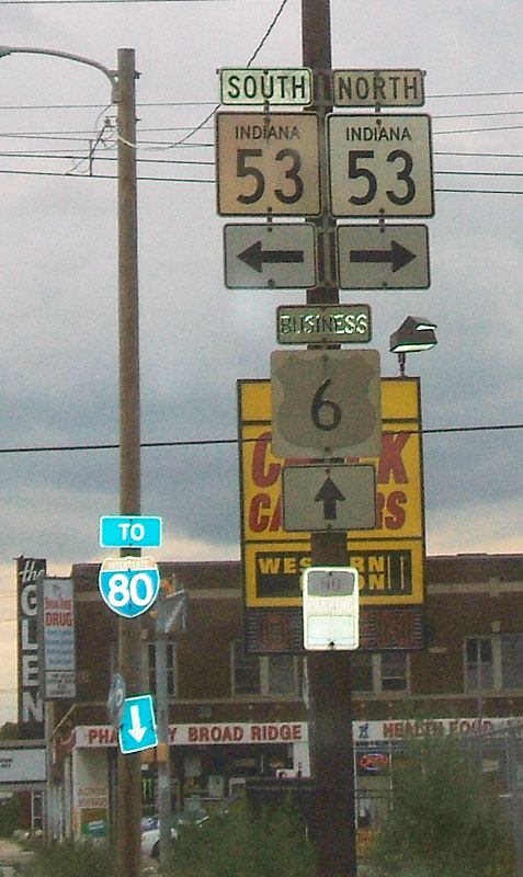 Old US-6 shield in Gary.