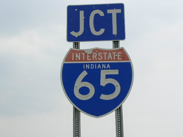 Northbound Indiana 25 and eastbound Indiana 38 at Interstate 65.