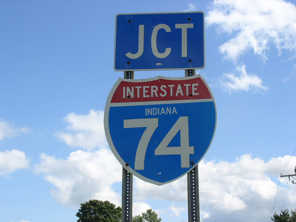 Southbound South Stringtown Road at the Covington Exit on Interstate 74 (Milepost 8).