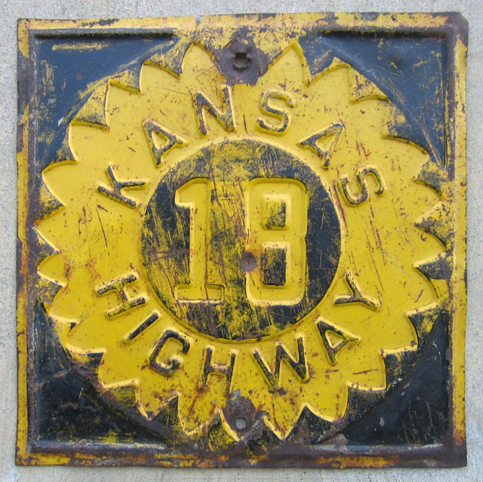 1920s highway marker.