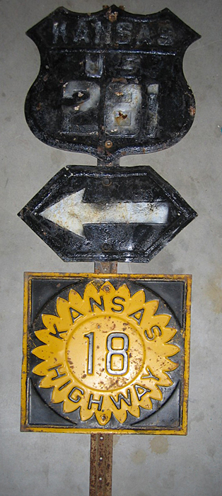 1920s highway marker.
