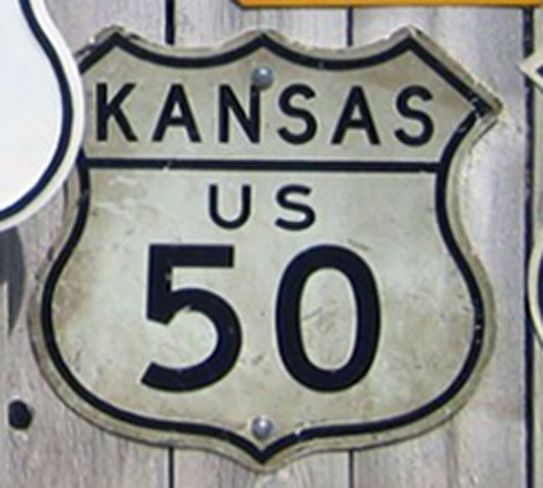 1950s highway marker.