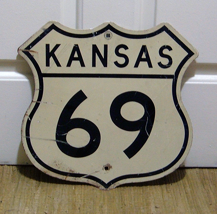 1960s highway marker.