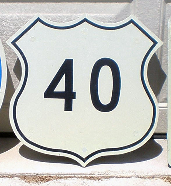 1960s highway marker.