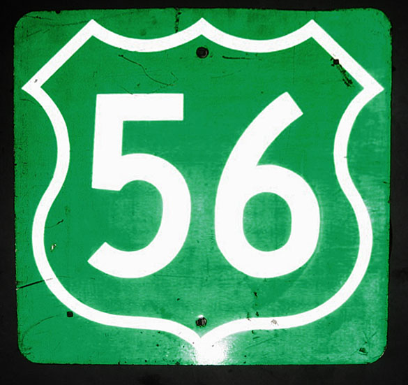 1960s highway marker.