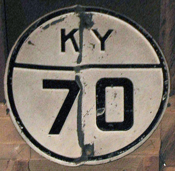 1920s highway marker.
