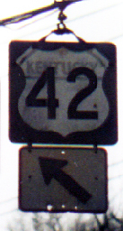 Shield printed on top of older-style state route blank.