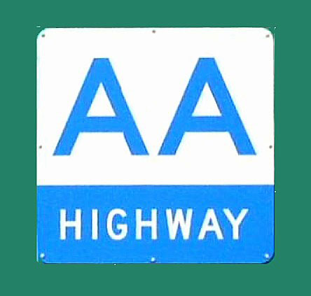 1970s highway marker.