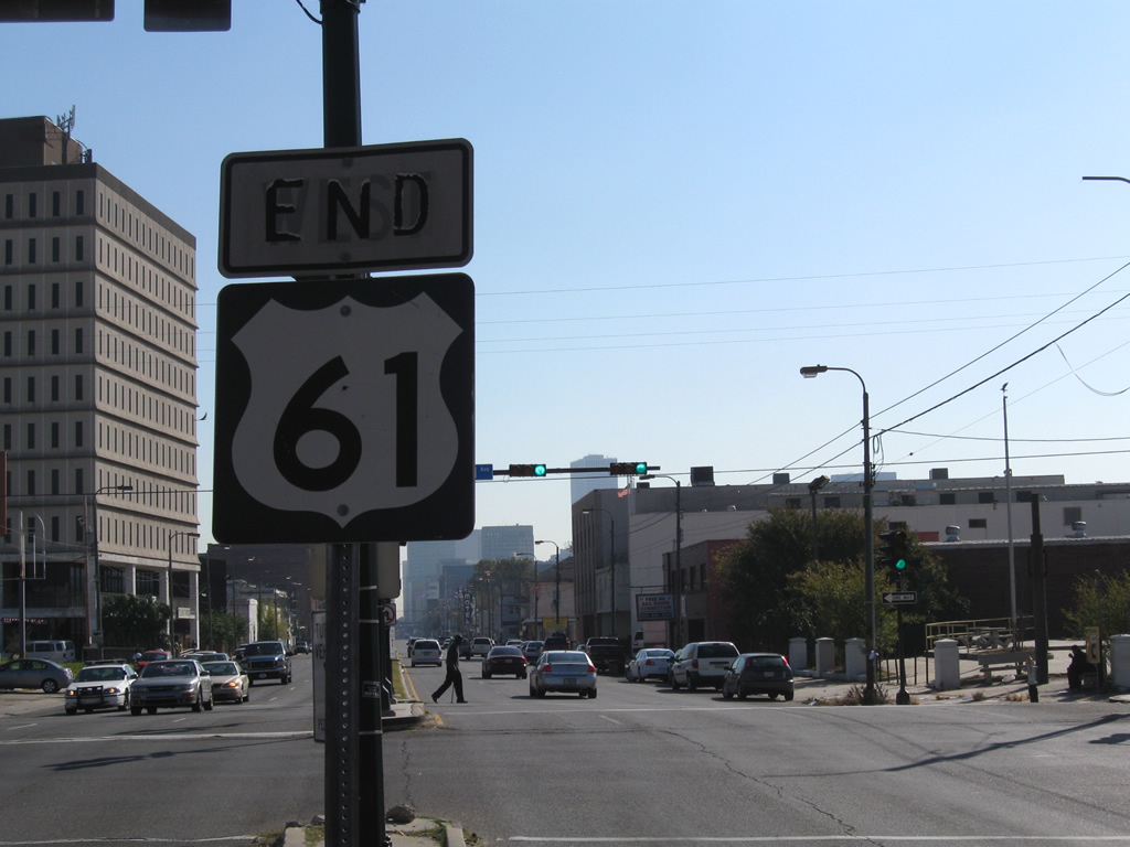 The south end of U.S. 61 (Tulane Avenue) at U.S. 90 (S. Broad Street) in New Orleans