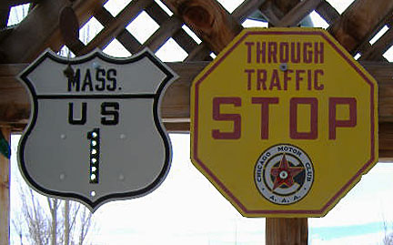 1930s highway marker.
