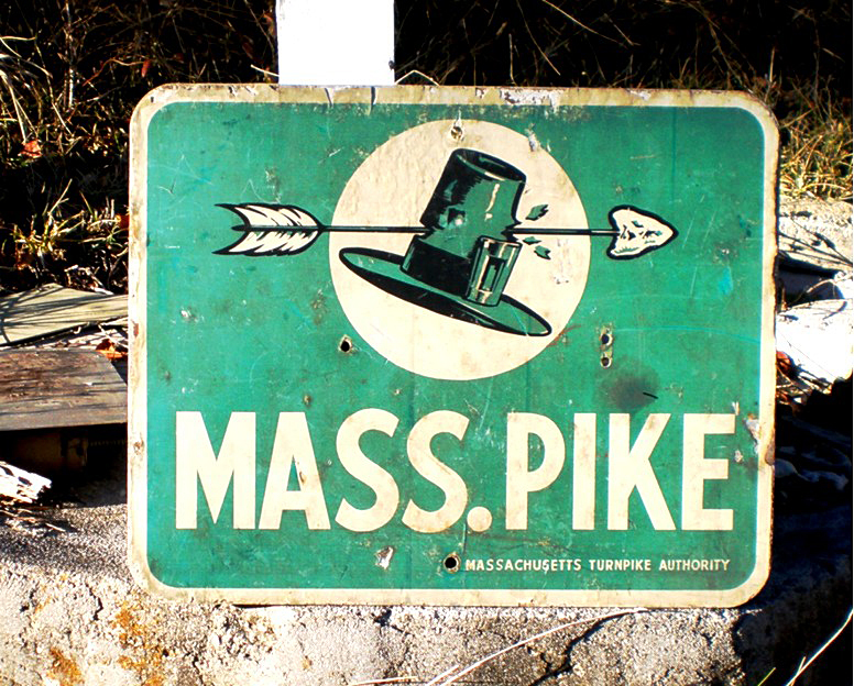 1950s highway marker.