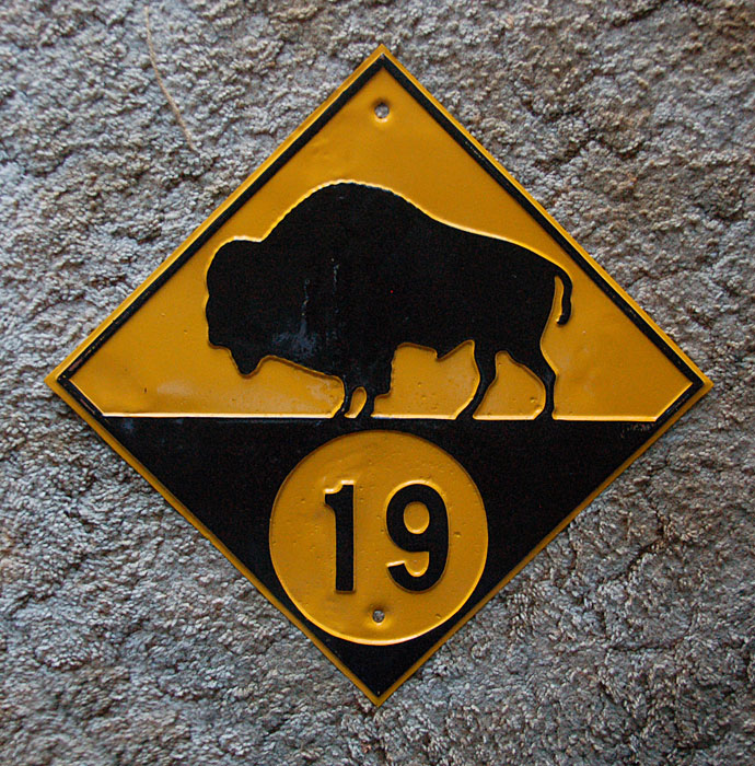 1920s highway marker.