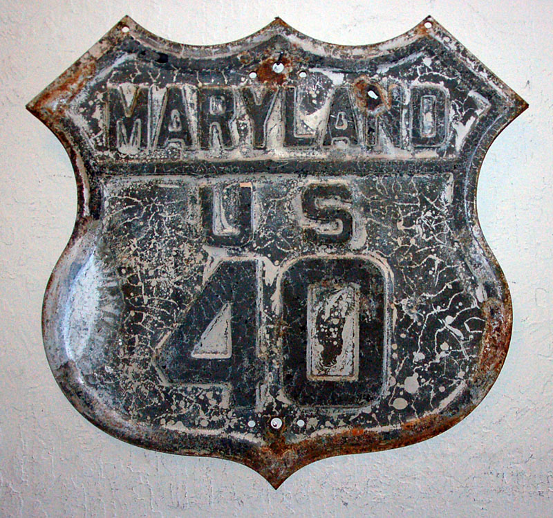 1920s highway marker.