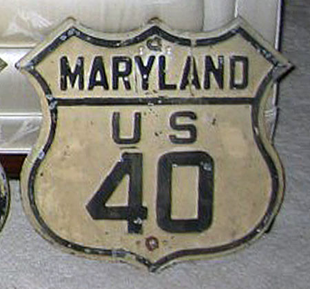 1920s highway marker.
