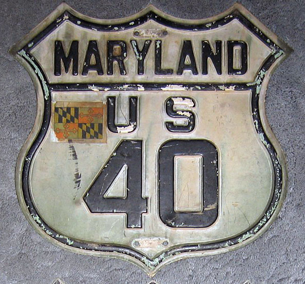 1920s highway marker.