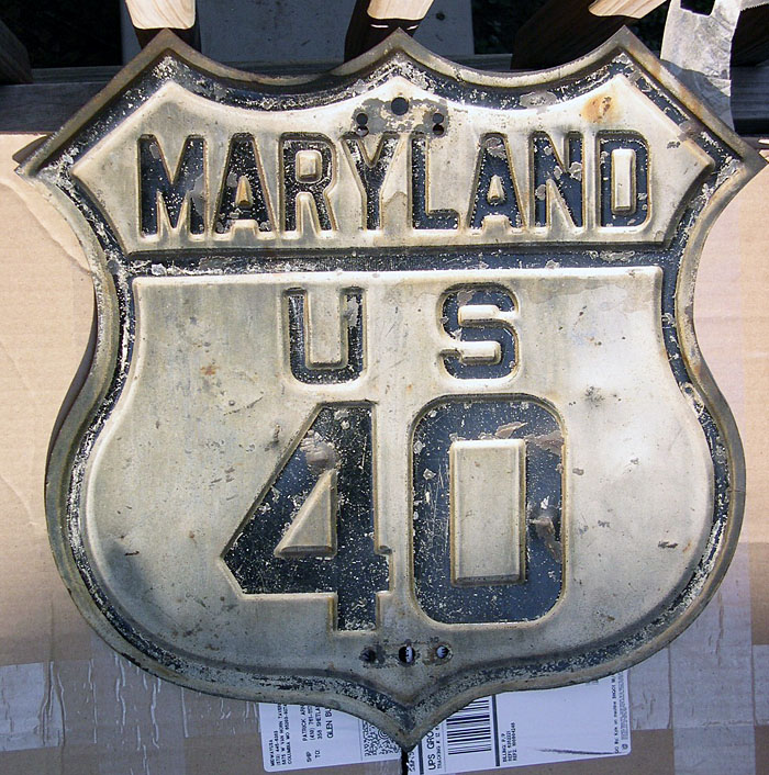 1920s highway marker.