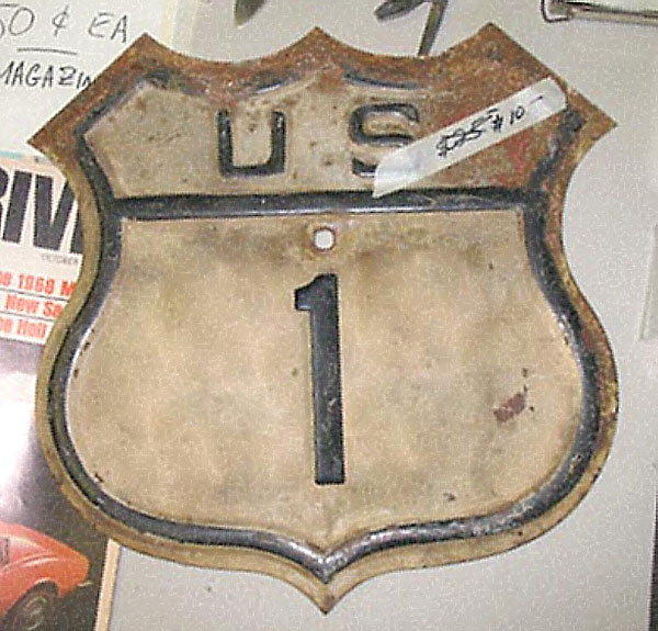 1920s highway marker.
