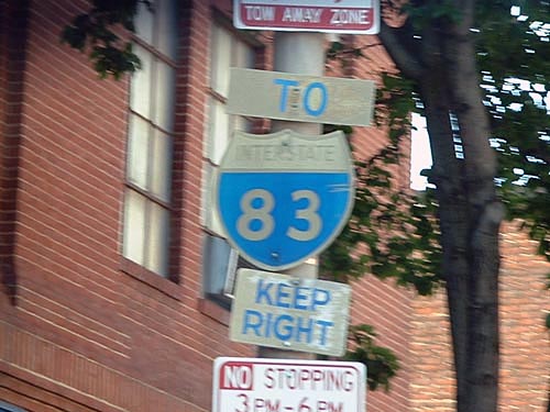 18x18 interstate trailblazer in Baltimore. Despite having no state name, this shield goes back to the late 1950s.