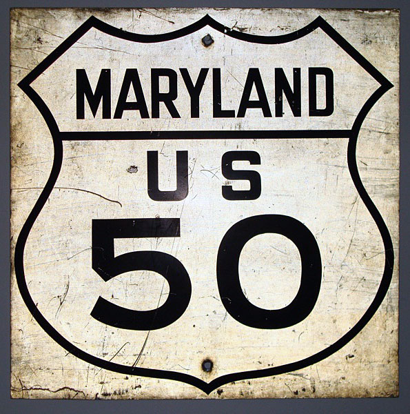 1960s highway marker.