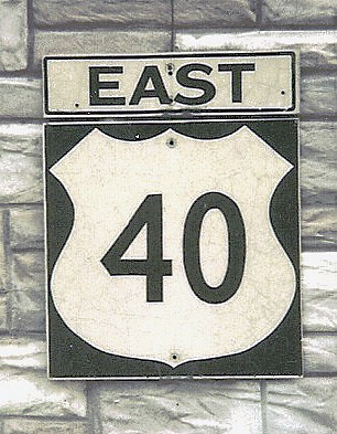 1960s highway marker.