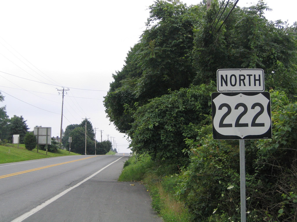 First northbound shield posted for U.S. 222 at Conowingo.