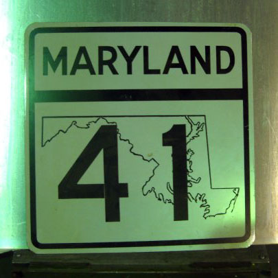 Prototype shield seen at Maryland sign shop.