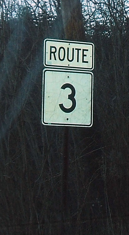 Route 3 has no cardinal direction because it goes in a spiral around and past Bar Harbor.