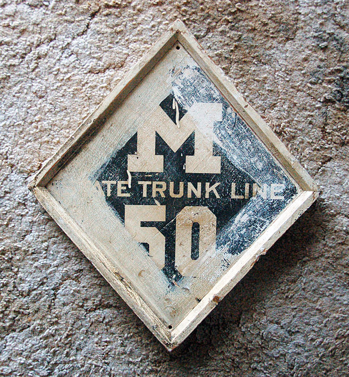 1920s highway marker.