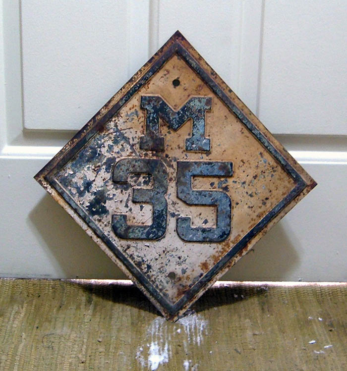 1920s highway marker.