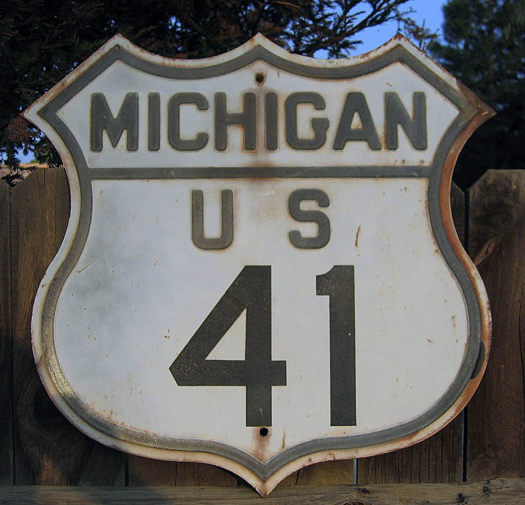 1940s highway marker.