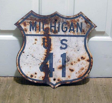 1940s highway marker.