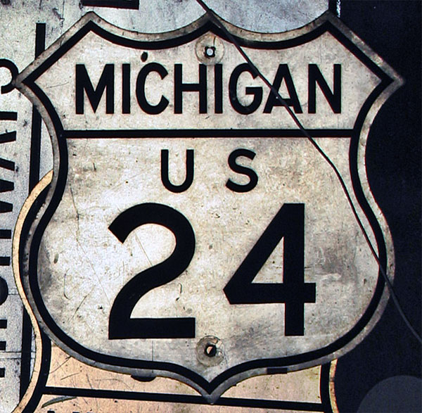 1950s highway marker.