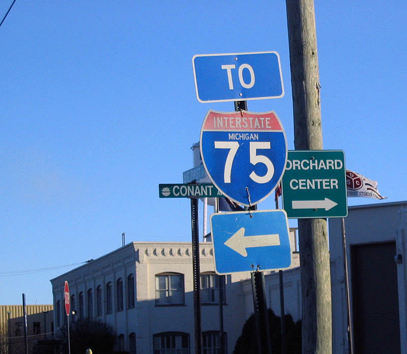 Conant Avenue and 1st Street in Monroe, Michigan.