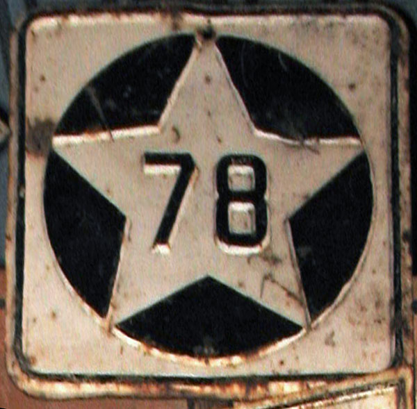 1920s highway marker.