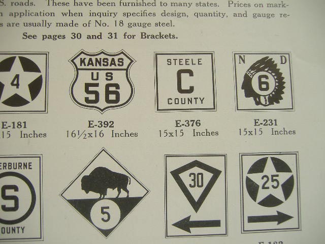1929 Westmanco sign catalog, scanned by Dale Mark. The 30 is a Minnesota state secondary route.