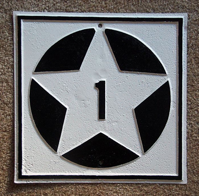 1930s highway marker.