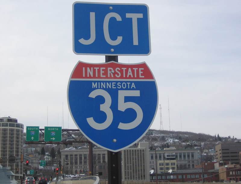 5th Avenue West approaching junction Interstate 35 in Duluth.