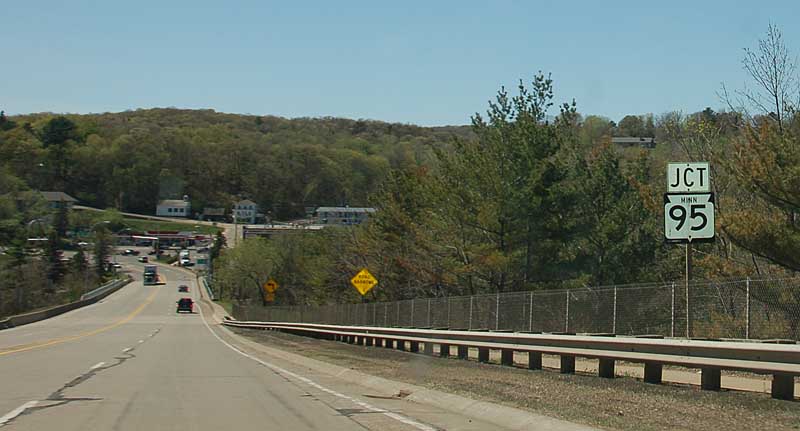 On US-8 in Wisconsin just before the Minnesota state line.